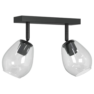 Vidaxl plafondspot zwart 33 x 13 x 26 cm glas en metaal