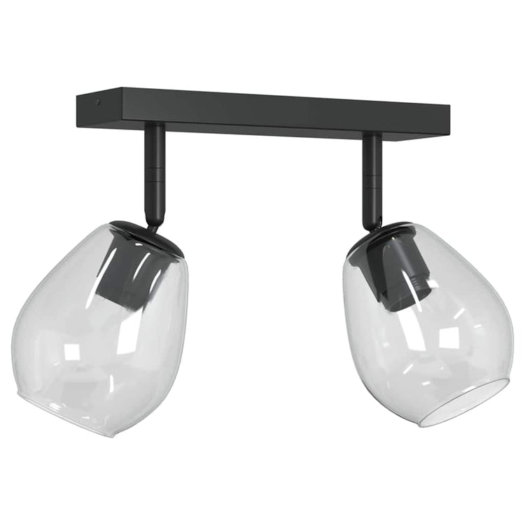 Vidaxl plafondspot zwart 33 x 13 x 26 cm glas en metaal