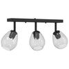 Vidaxl plafondspot zwart 54 x 13 x 26 cm glas en metaal