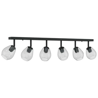 Vidaxl plafondspot zwart 110,5 x 13 x 26 cm glas en metaal