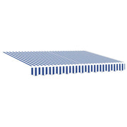 Vidaxl vervangend zonneschermdoek voor 2,5x2 m blauw wit gestreept - afbeelding 2