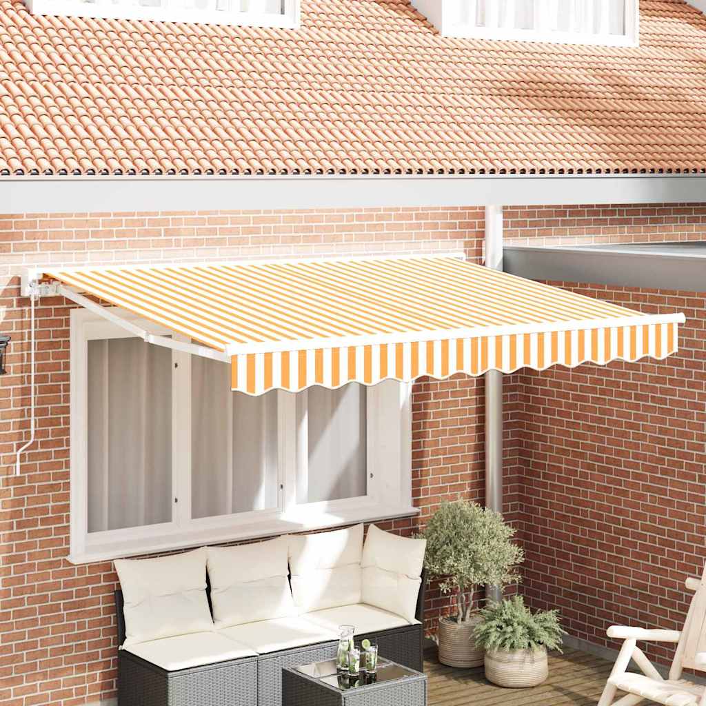 Vidaxl vervangend zonneschermdoek voor 2,5x2 m geel wit gestreept