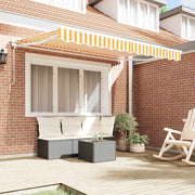 Vidaxl vervangend zonneschermdoek voor 2,5x2 m geel wit gestreept - afbeelding 3