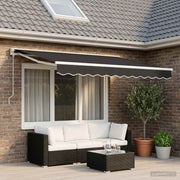 Vidaxl vervangend zonneschermdoek voor 3,5x2 m antraciet polyester - afbeelding 1