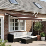 Vidaxl vervangend zonneschermdoek voor 3,5x2 m bruin polyester - afbeelding 1