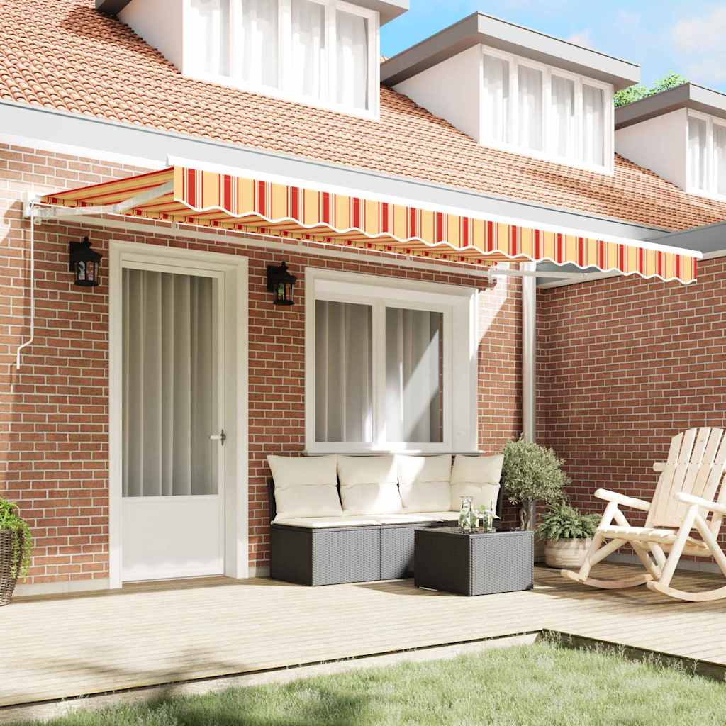 Vidaxl vervangend zonneschermdoek voor 4x2 m geel en oranje gestreept