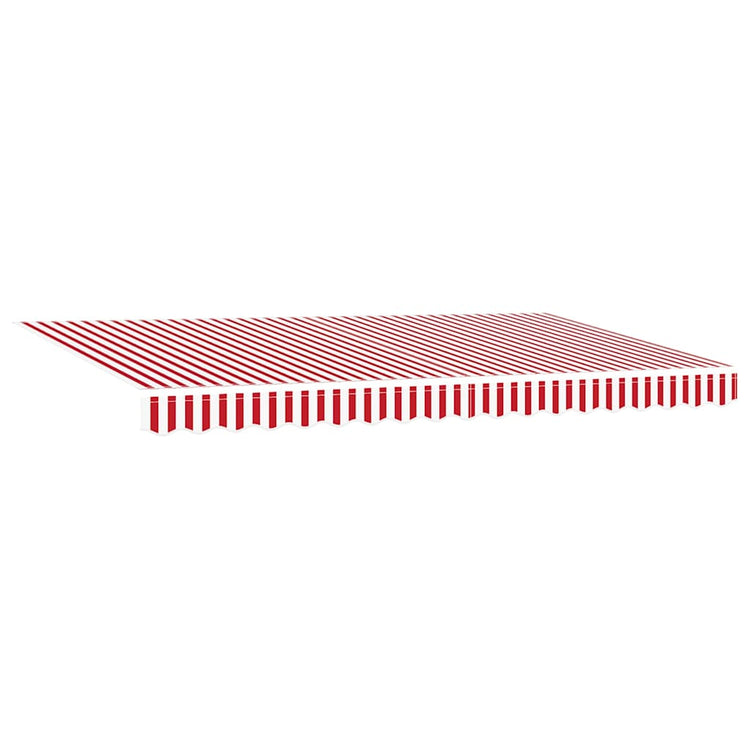 Vidaxl vervangingsdoek voor zonnescherm rood en wit 380 x 195 cm