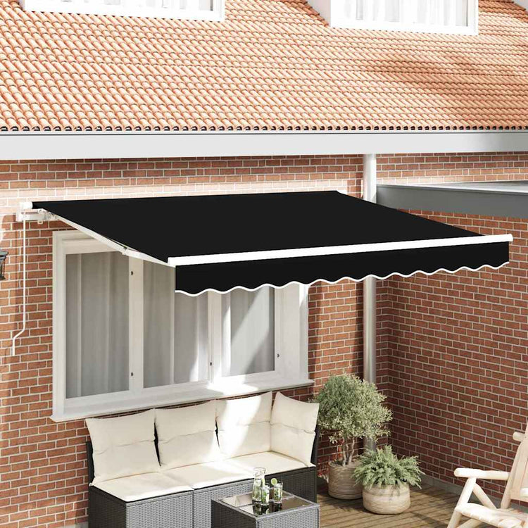 Vidaxl vervangend zonneschermdoek voor 3x2,5 m zwart polyester