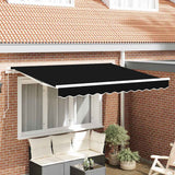 Vidaxl vervangend zonneschermdoek voor 3,5x2,5 m zwart polyester - afbeelding 1