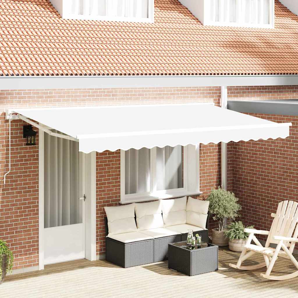 Vidaxl vervangingsdoek voor zonnescherm wit 380 x 195 cm polyester