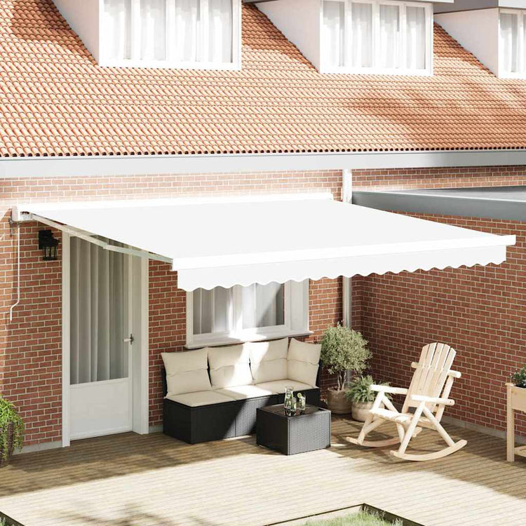 Vidaxl vervangend zonneschermdoek voor 4x3,5 m wit polyester