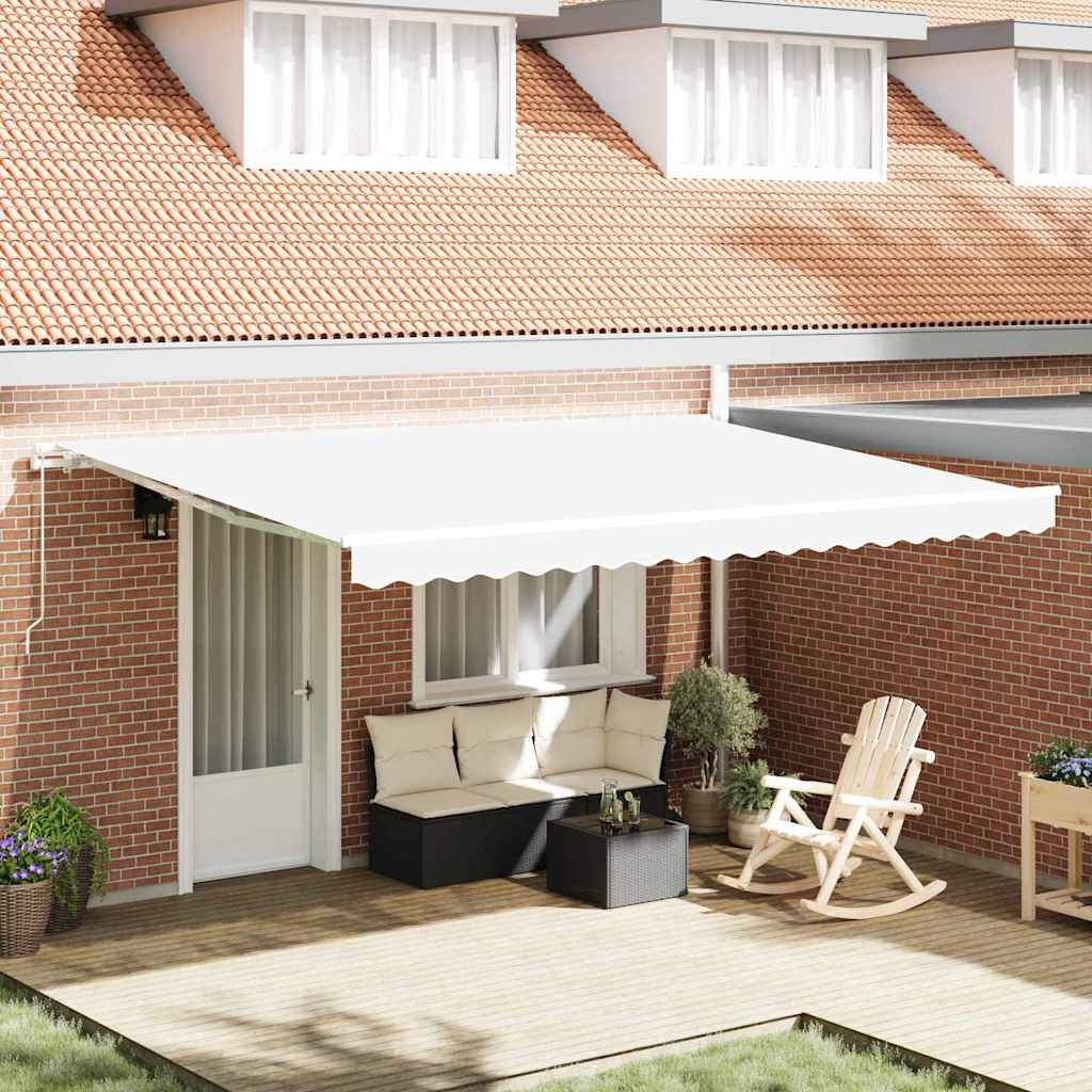 Vidaxl vervangingsdoek voor zonnescherm wit 430 x 345 cm polyester