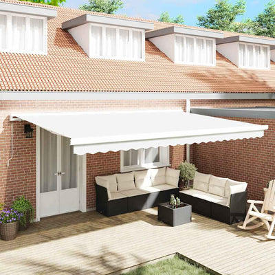 Vidaxl vervangend zonneschermdoek voor 5x3,5 m wit polyester
