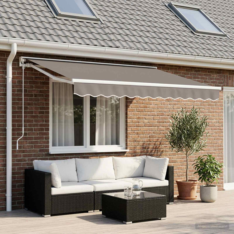 Vidaxl vervangend zonneschermdoek voor 3,5x2,5 m lichtgrijs polyester