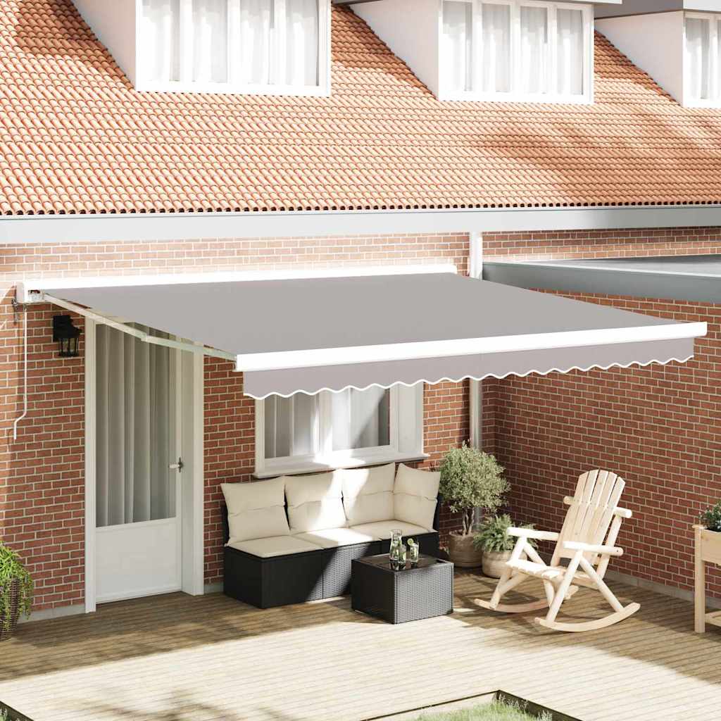 Vidaxl vervangingsdoek voor zonnescherm lichtgrijs 380 x 295 cm