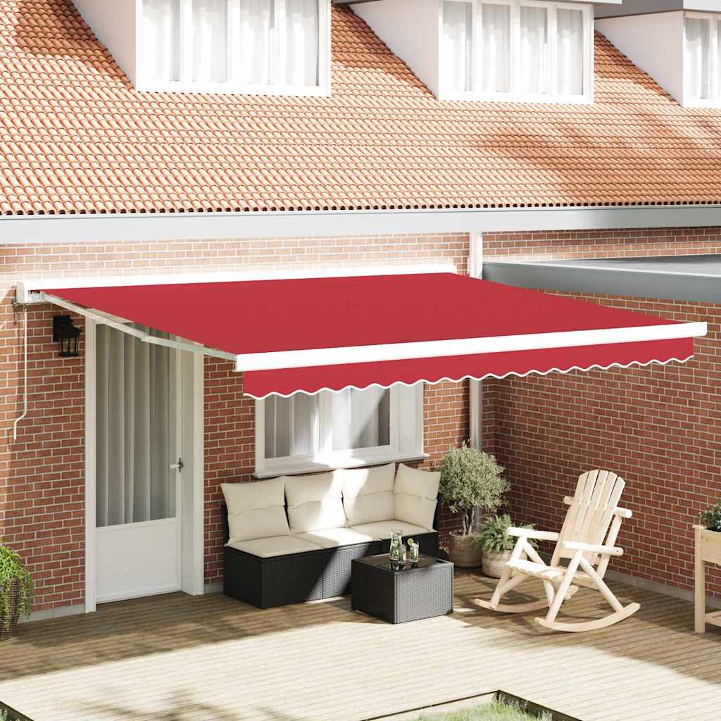 Vidaxl vervangingsdoek voor zonnescherm rood 380 x 345 cm polyester