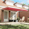 Vidaxl vervangingsdoek voor zonnescherm rood 380 x 345 cm polyester