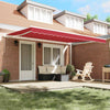 Vidaxl vervangingsdoek voor zonnescherm rood 430 x 345 cm polyester