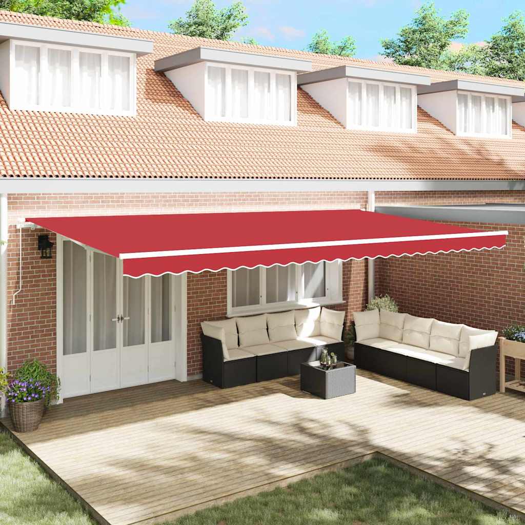 Vidaxl vervangingsdoek voor zonnescherm rood 580 x 345 cm polyester