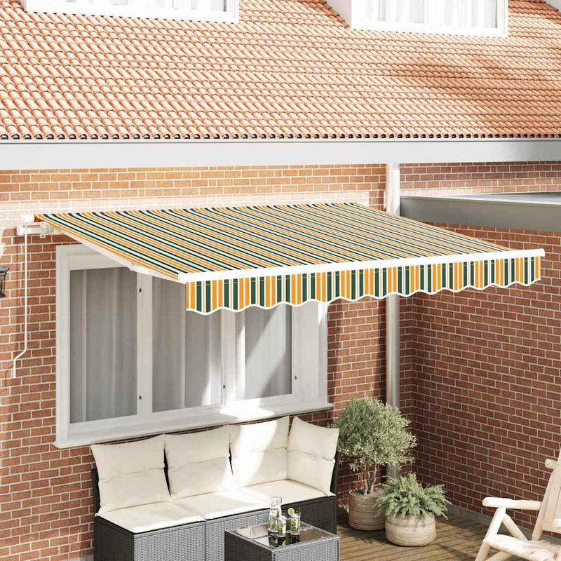 Vidaxl vervangend zonneschermdoek voor 3x2,5 m groen en geel gestreept
