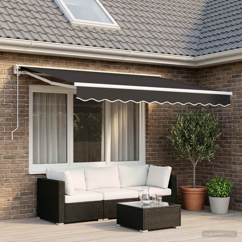 Vidaxl vervangende volant voor 2,5 m antraciet polyester