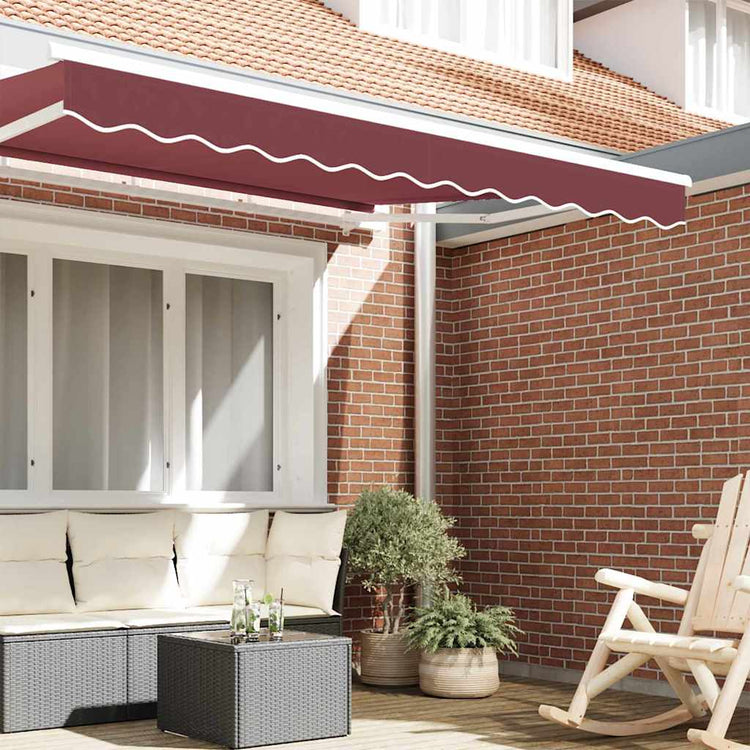 Vidaxl vervangende volant voor 2,5 m bordeaux rood polyester