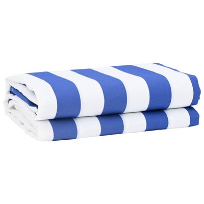 Vidaxl vervangingsdoek voor zonnescherm blauw en wit 1000 x 160 cm