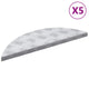 Vidaxl trapmatten 5 st 60 x 18 x 2,5 cm zilver aluminium