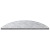 Vidaxl trap tread halvemaanvormig 5 pcs zilver 60 x 18 cm aluminium