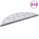 Vidaxl trapmatten 10 st 60 x 18 x 2,5 cm zilver aluminium