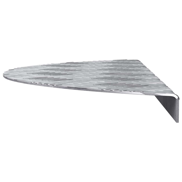 Vidaxl trapmatten 10 st 60 x 18 x 2,5 cm zilver aluminium