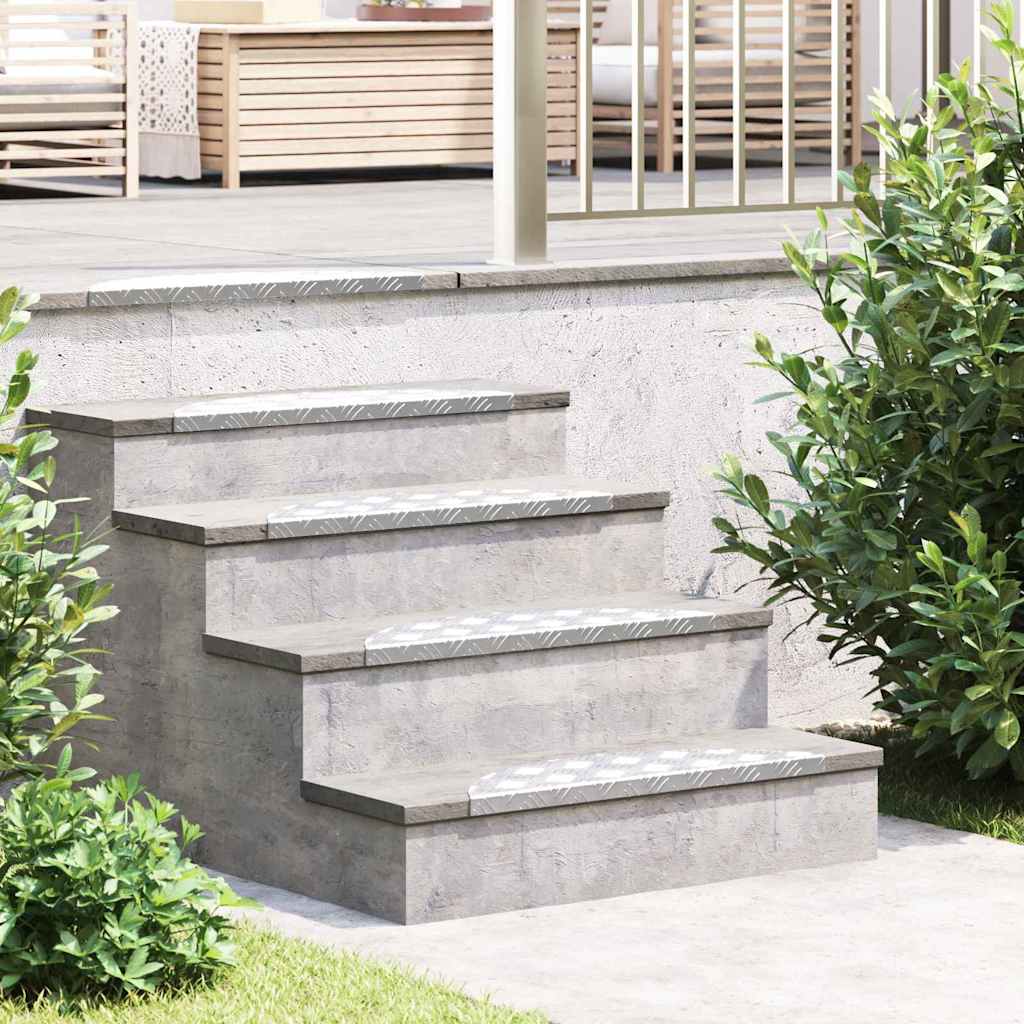 Vidaxl trapmatten 15 st 60 x 18 x 2,5 cm zilver aluminium
