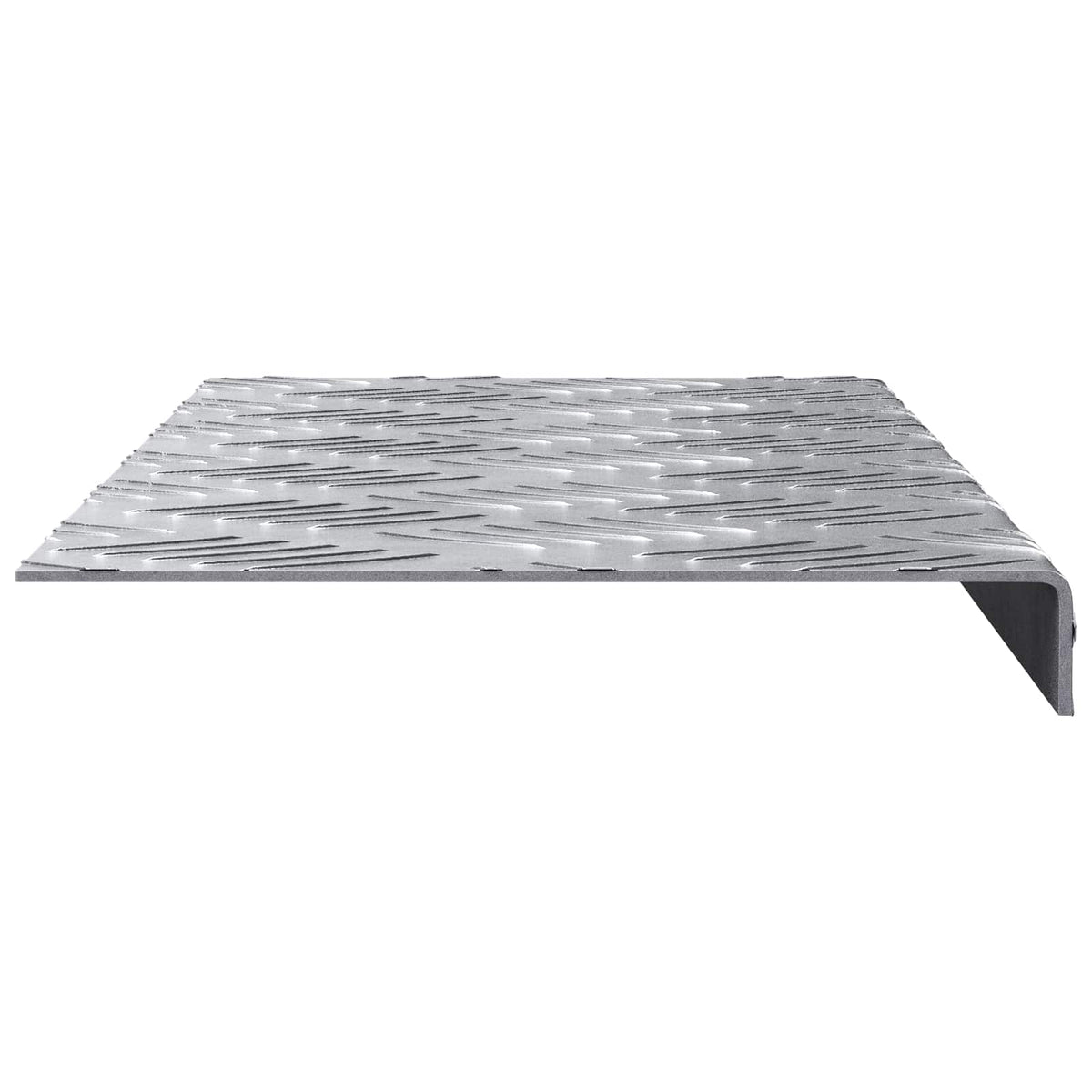 Vidaxl trapmatten 5 st 60 x 18 x 2,5 cm zilver aluminium rechthoekig