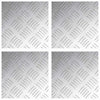 Vidaxl trap tread vierkant 4 pcs zilver 20 x 20 cm aluminium