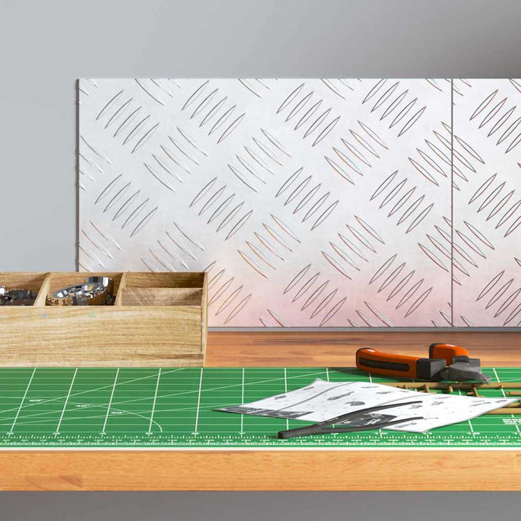 Vidaxl trapmatten 2 st 30 x 20 cm zilver aluminium rechthoekig