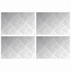 Vidaxl trap tread rechthoekig 4 pcs zilver 30 x 20 cm aluminium