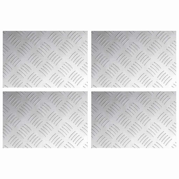 Vidaxl trapmatten 4 st 30 x 20 cm zilver aluminium rechthoekig