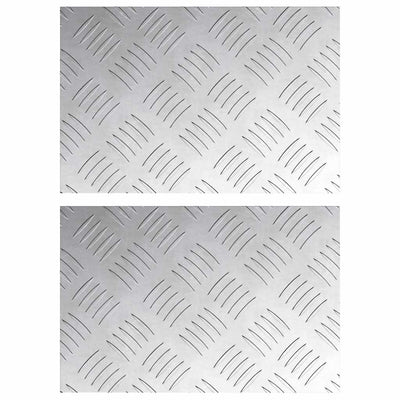 Vidaxl trapmatten 2 st 30 x 20 cm zilver aluminium rechthoekig