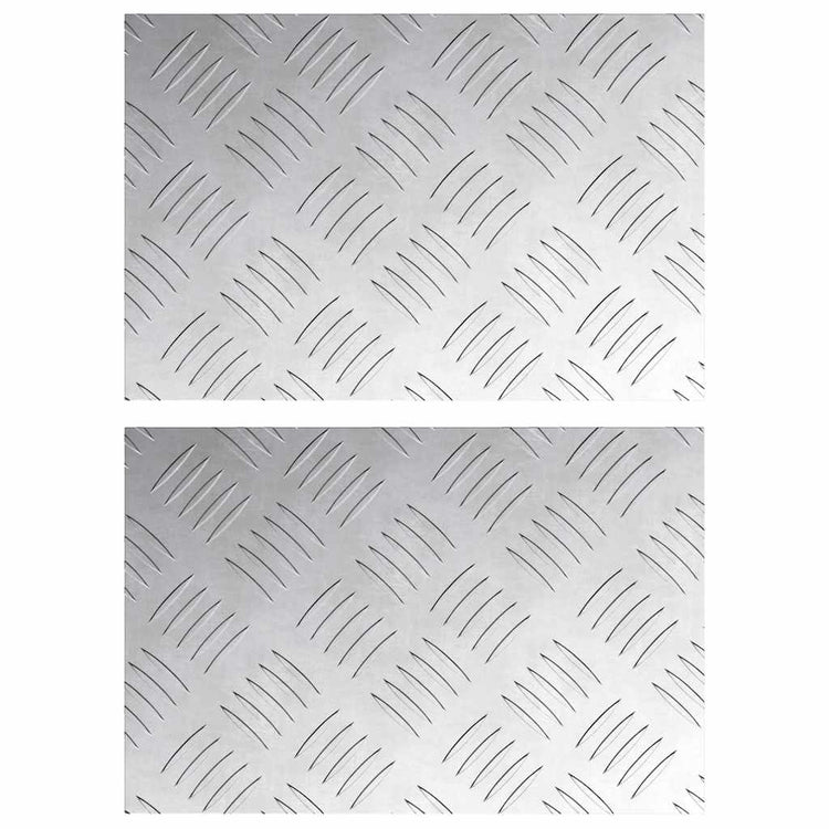 Vidaxl trapmatten 2 st 30 x 20 cm zilver aluminium rechthoekig