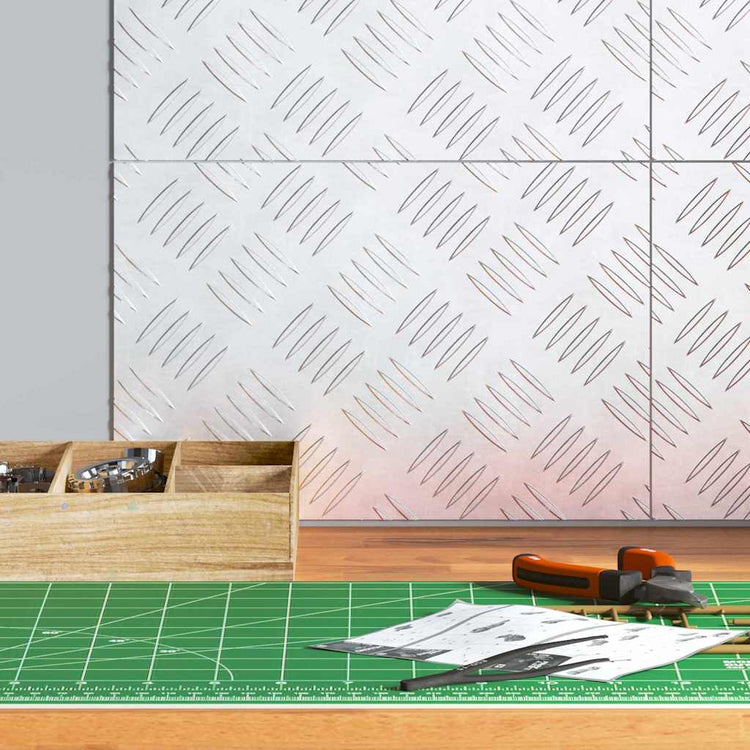Vidaxl trapmatten 4 st 30 x 20 cm zilver aluminium rechthoekig