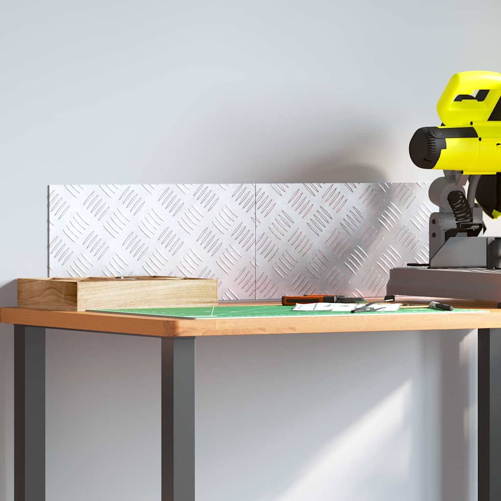 Vidaxl trapmatten 2 st 40 x 20 cm zilver aluminium rechthoekig