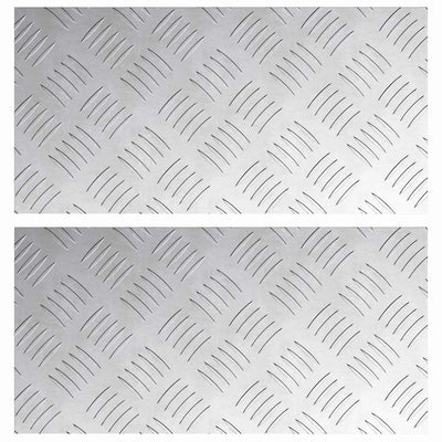 Vidaxl trapmatten 2 st 40 x 20 cm zilver aluminium rechthoekig