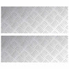 Vidaxl trap tread rechthoekig 2 pcs zilver 50 x 20 cm aluminium