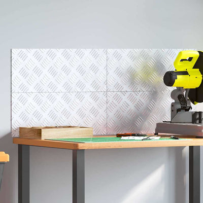 Vidaxl trapmatten 4 st 50 x 20 cm zilver aluminium rechthoekig