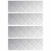Vidaxl trap tread rechthoekig 4 pcs zilver 60 x 20 cm aluminium