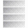 Vidaxl trap tread rechthoekig 4 pcs zilver 70 x 20 cm aluminium