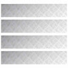 Vidaxl trap tread rechthoekig 4 pcs zilver 100 x 20 cm aluminium