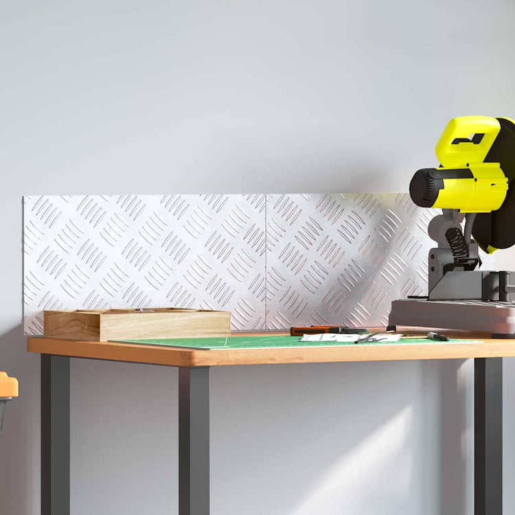 Vidaxl trapmatten 2 st 50 x 25 cm zilver aluminium rechthoekig
