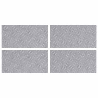 Vidaxl trapmatten 4 st 50 x 25 cm zilver aluminium rechthoekig