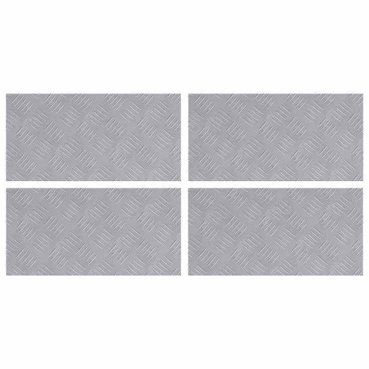 Vidaxl trapmatten 4 st 50 x 25 cm zilver aluminium rechthoekig